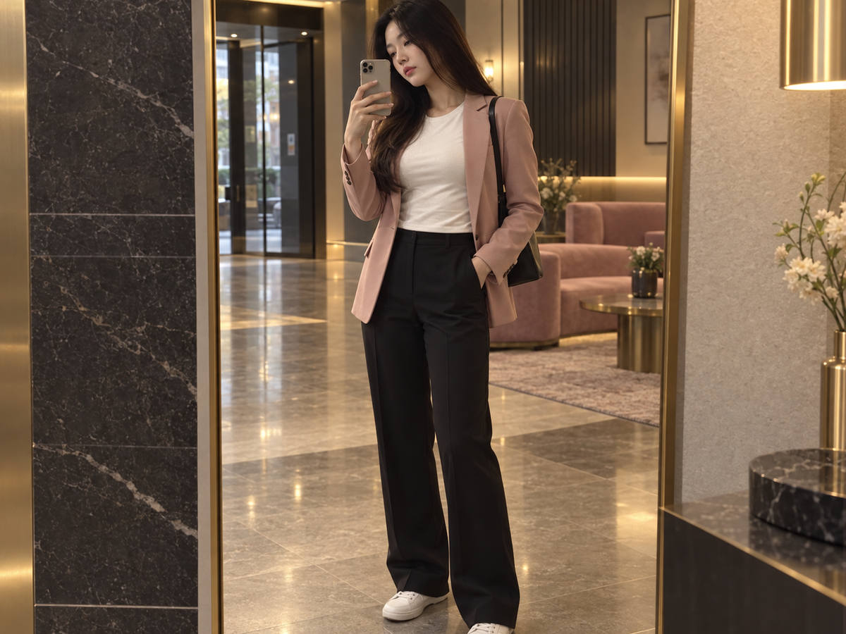 서울 종로구 방문 홈케어 일정을 준비하는 젊은 성인 한국 여성 관리사
